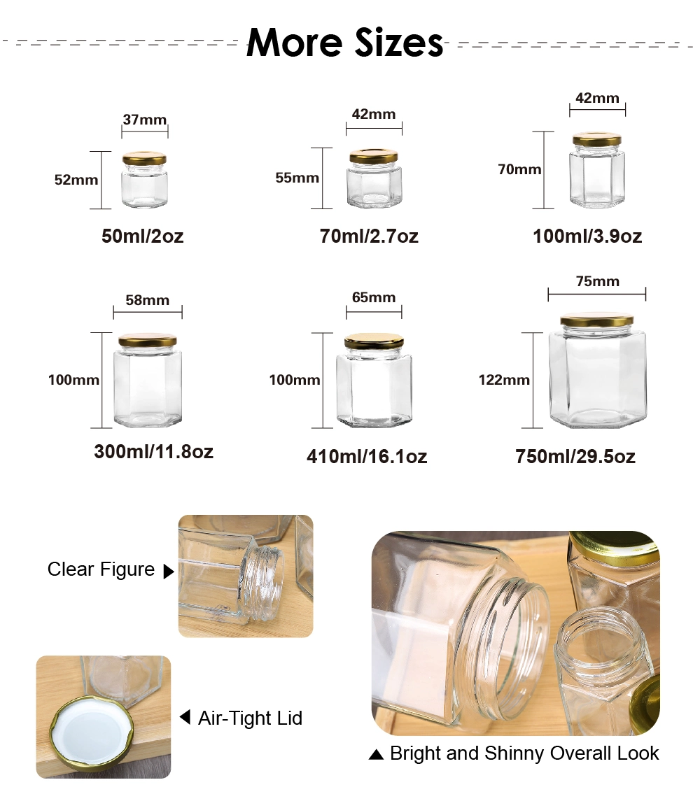 Stock Factory Big Discount Items Square Shape Glass Storage Jar with Golden Airtight Lid Glass Storage Jar
