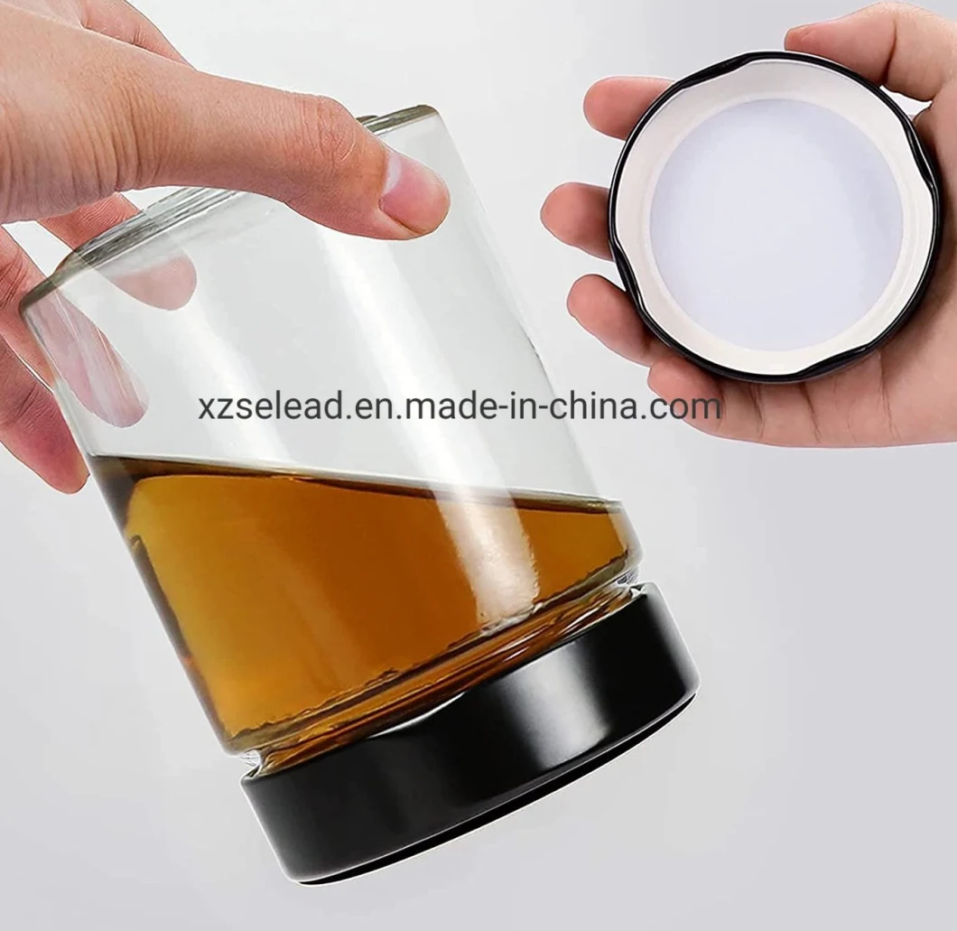 1oz 6oz 8oz 9oz 16oz Clear Straight Sided Ergo Glass Honey Jar Jam Glass Bottle Jar with Silver Gold Screw Metal Cap