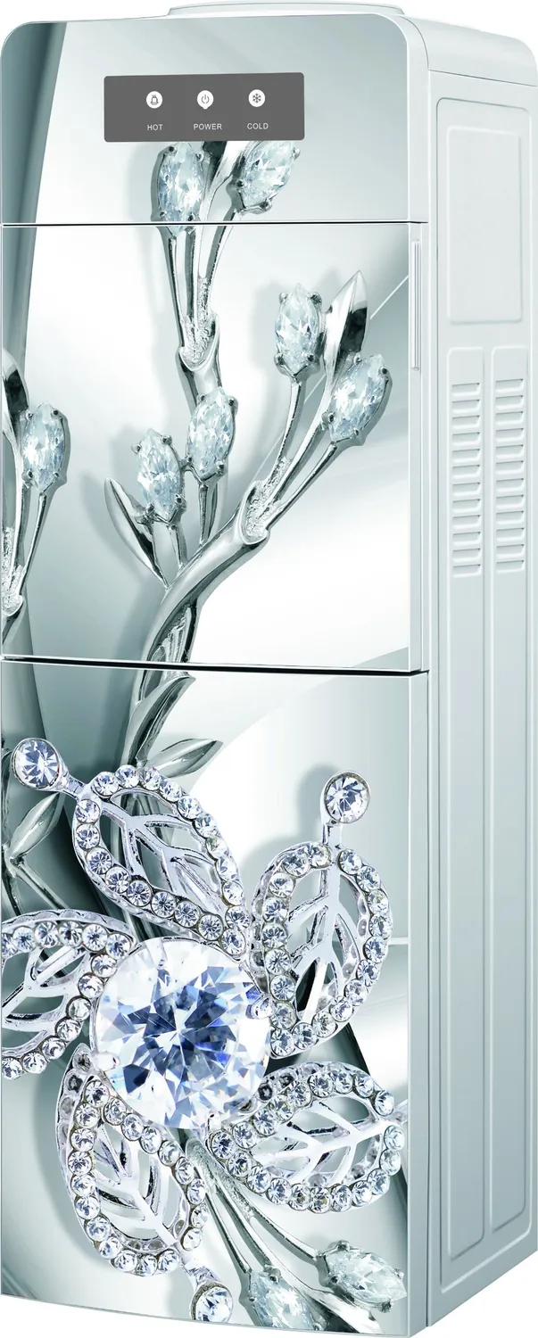 Big Size Tempered Glass Door Water Dispenser by Compressor Cooling