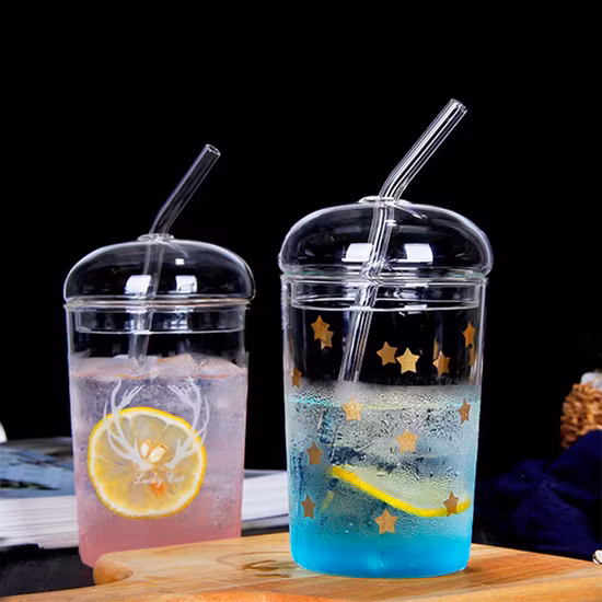 Wholesale Sublimation 16oz 480ml Custom Logo Soda Can Shaped Beer Glass Tumbler Milk Juice Iced Coffee Water Drinking Glass Cup with Bamboo Lid and Straw