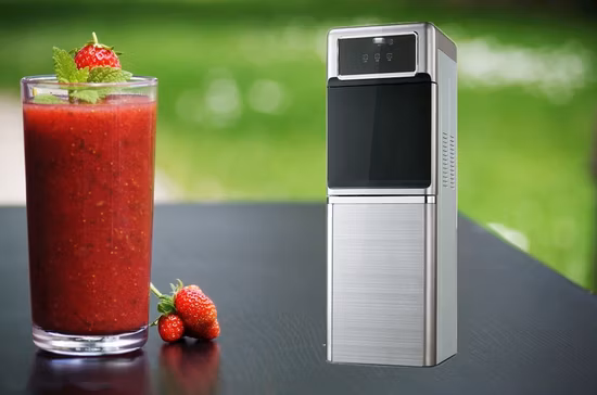 Top Loading Height Glass Door and Panel Hot and Room Temp. Water Dispenser