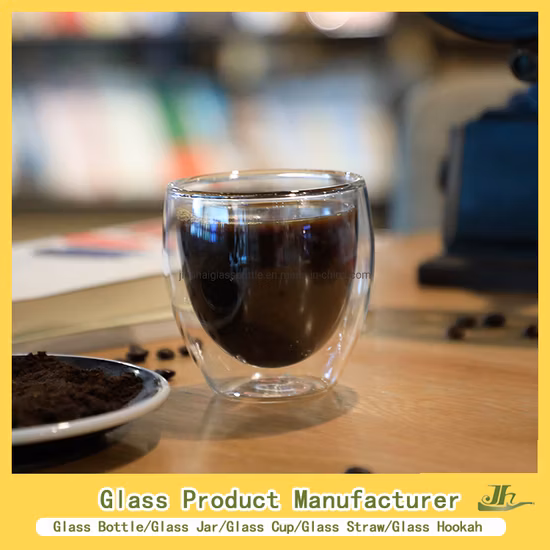 New Design Handstand Double Wall Glass Beer Mugs Glassware Beverage Drinking Cups for Latte Espresso Coffee Tea Water Wine Juice Milk and Bar Dining